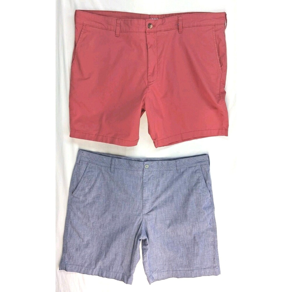 2 Izod Saltwater Men 42 Blue Golf Shorts Yacht Resortwear Vacation Varsity Prep